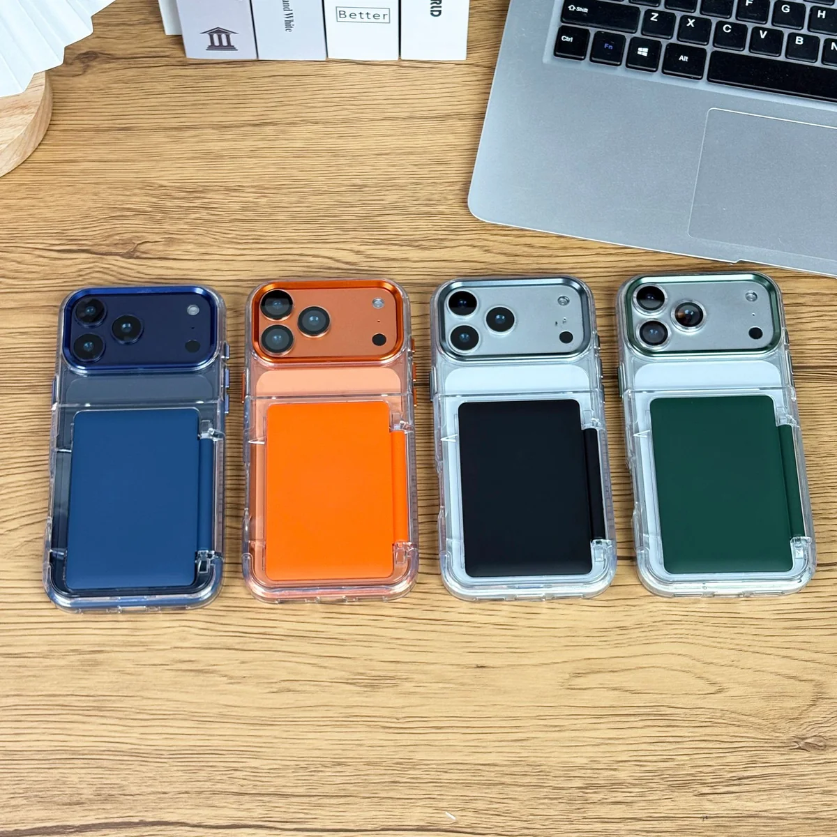 cross-border compatible with Apple IP17Pro Max Junfan card holder 2nd generation color-block card holder shockproof phone case IP16PRO