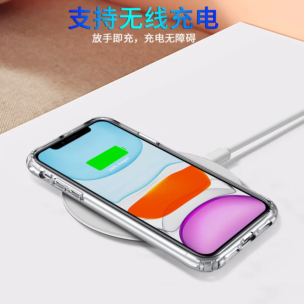 compatible with iphone11 reinforced-corner shockproof acrylic ultra-clear shockproof phone case compatible with iphone 6/7/8