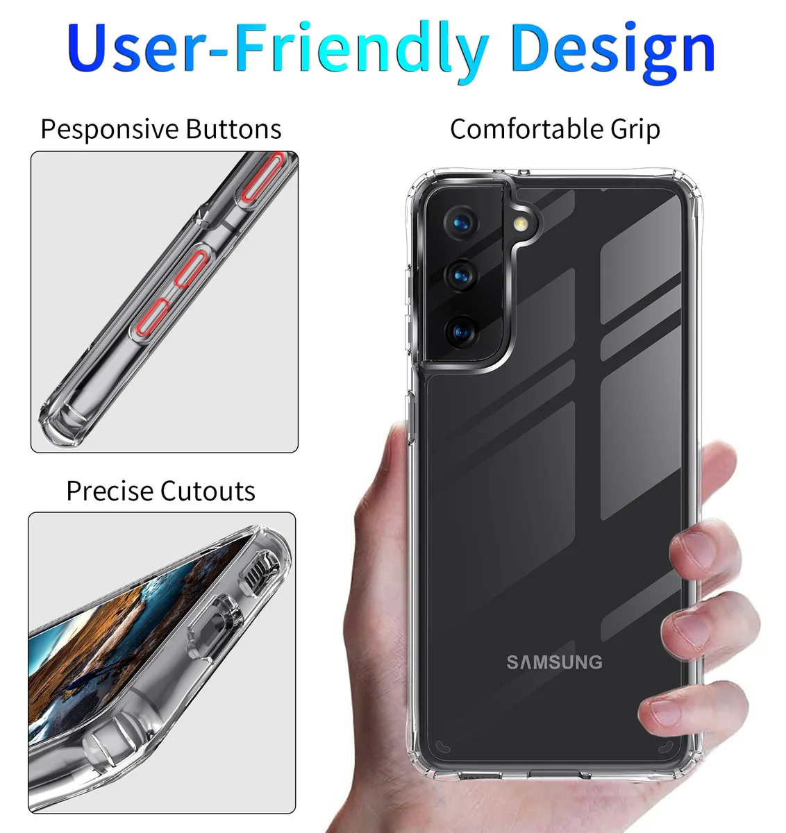 cross-border compatible with Samsung S21 reinforced-corner shockproof acrylic phone case direct manufacturer S21Plus in stock