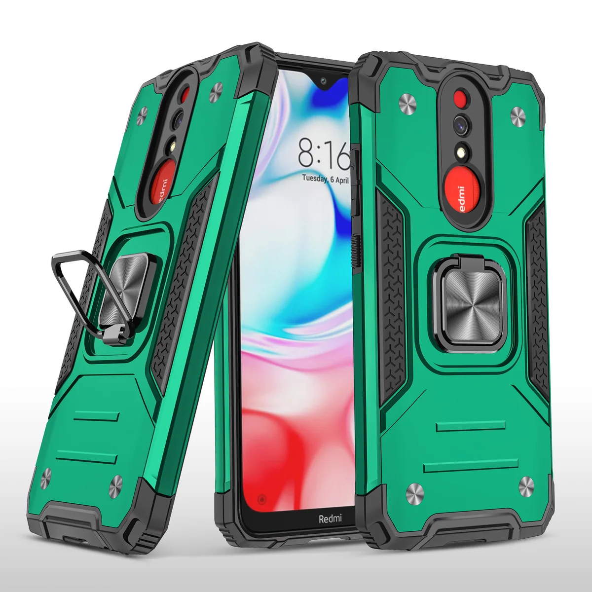 cross-border compatible with Xiaomi Redmi 8/8A Kemeng armor shockproof magnetic attachment car-mount compatible phone case in stock from the direct manufacturer