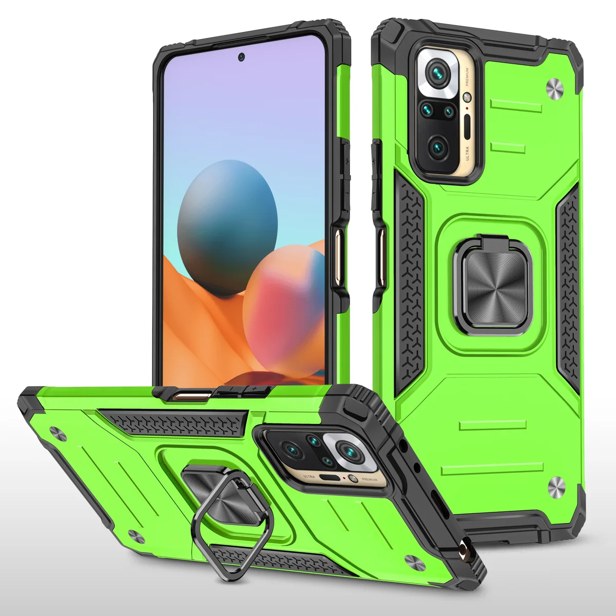 cross-border compatible with Xiaomi Redmi Note10 Pro Kemeng armor shockproof car-mount compatible phone case direct manufacturer