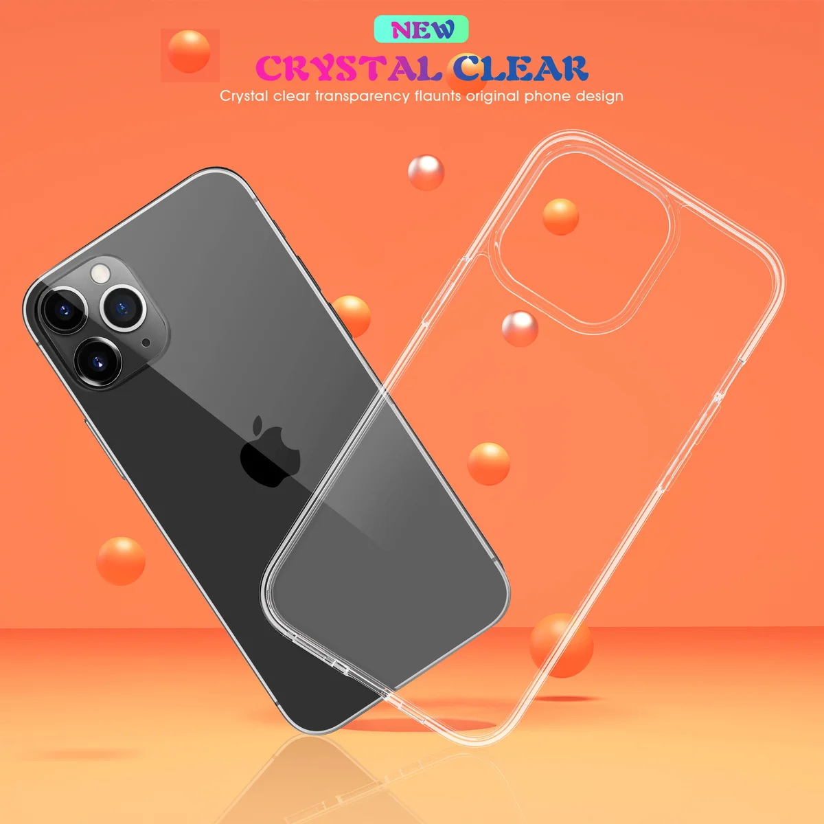 cross-border compatible with Apple iPhone 13 Pro Max 6.7 minimalist crystal-clear shockproof phone case ultra-clear scratch-resistant