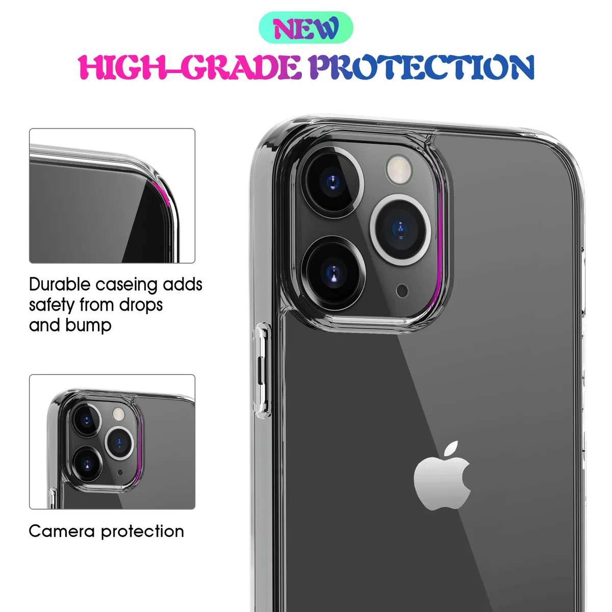 cross-border compatible with Apple iPhone 13 Pro 6.1 minimalist crystal-clear shockproof phone case ultra-clear scratch-resistant in stock