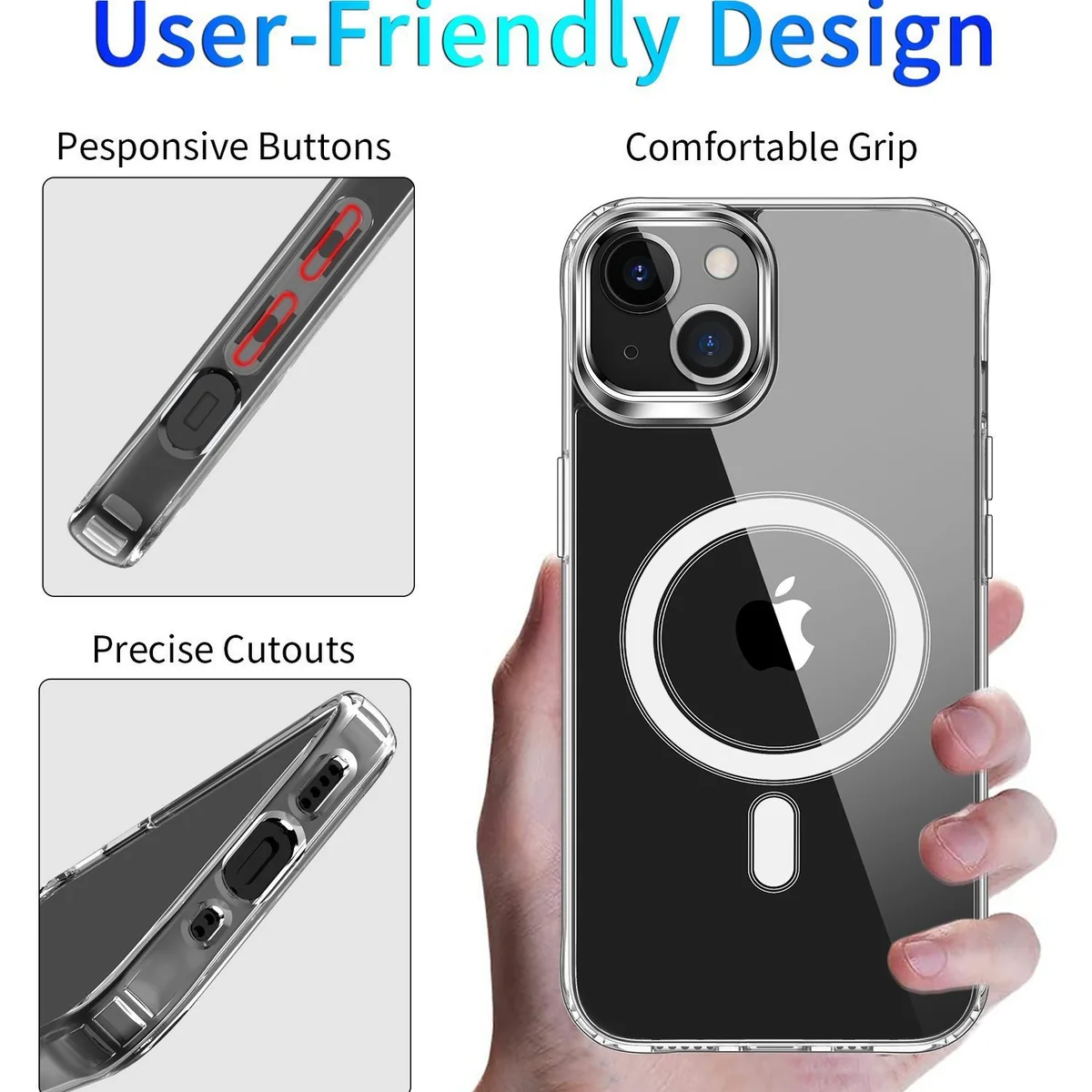 cross-border compatible with Apple iphone13 Mini5.4 reinforced-corner shockproof with magnetic ring wireless fast charging phone case in stock