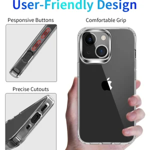cross-border compatible with Apple iphone13 6.1 reinforced-corner shockproof acrylic ultra-clear shockproof phone case wireless charging