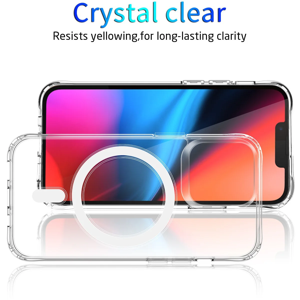 cross-border compatible with Apple iphone13 Pro 6.1 reinforced-corner shockproof with magnetic ring wireless fast charging phone case in stock