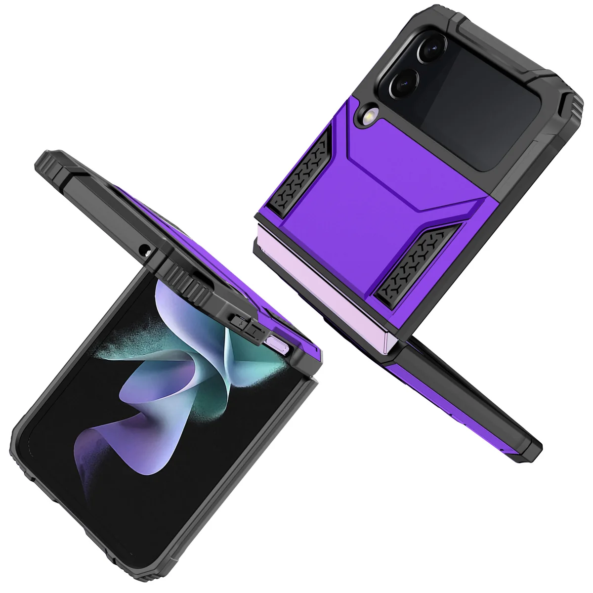 cross-border compatible with Samsung Z Flip3 5G Kemeng armor Samsung foldable phone case Z Flip4 in stock