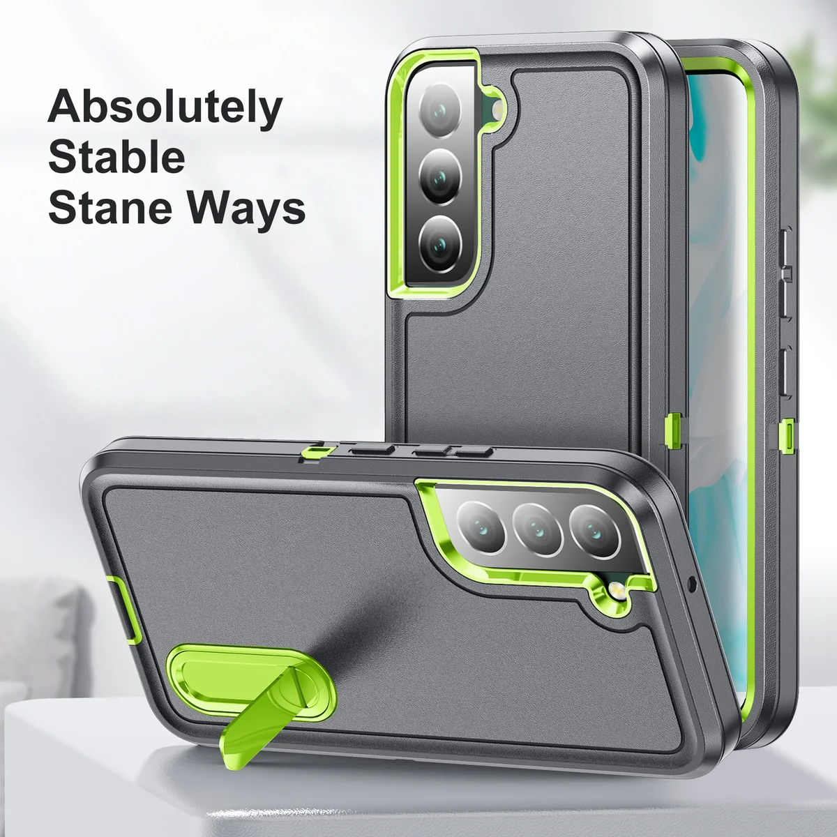 cross-border compatible with Samsung S22 Plus Guardian triple protection phone case 3-in-1 shockproof fingerprint-resistant direct manufacturer