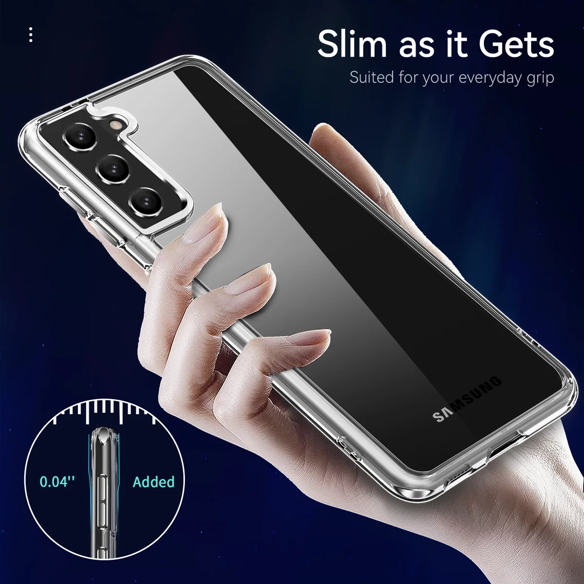 cross-border compatible with Samsung S21 crystal-clear shockproof 2. 0 ultra-clear scratch-resistant phone case electroplated buttons direct manufacturer