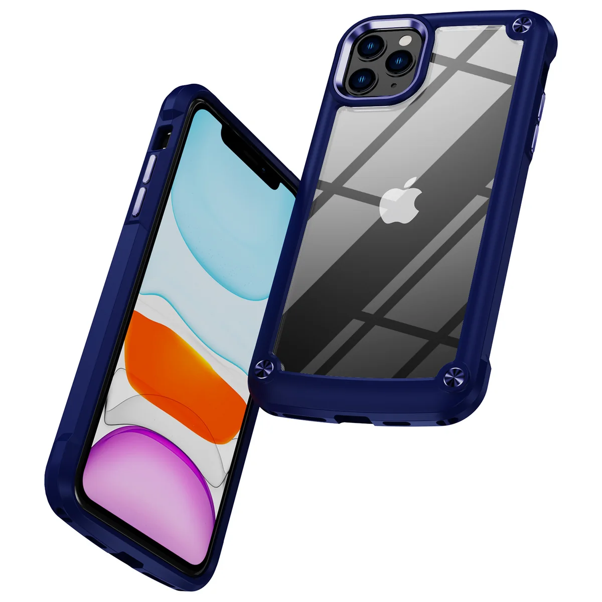 cross-border compatible with Apple iPhone 11 PRO6.1 Golden-Wing Bird shockproof ultra-clear phone case metal buttons in stock