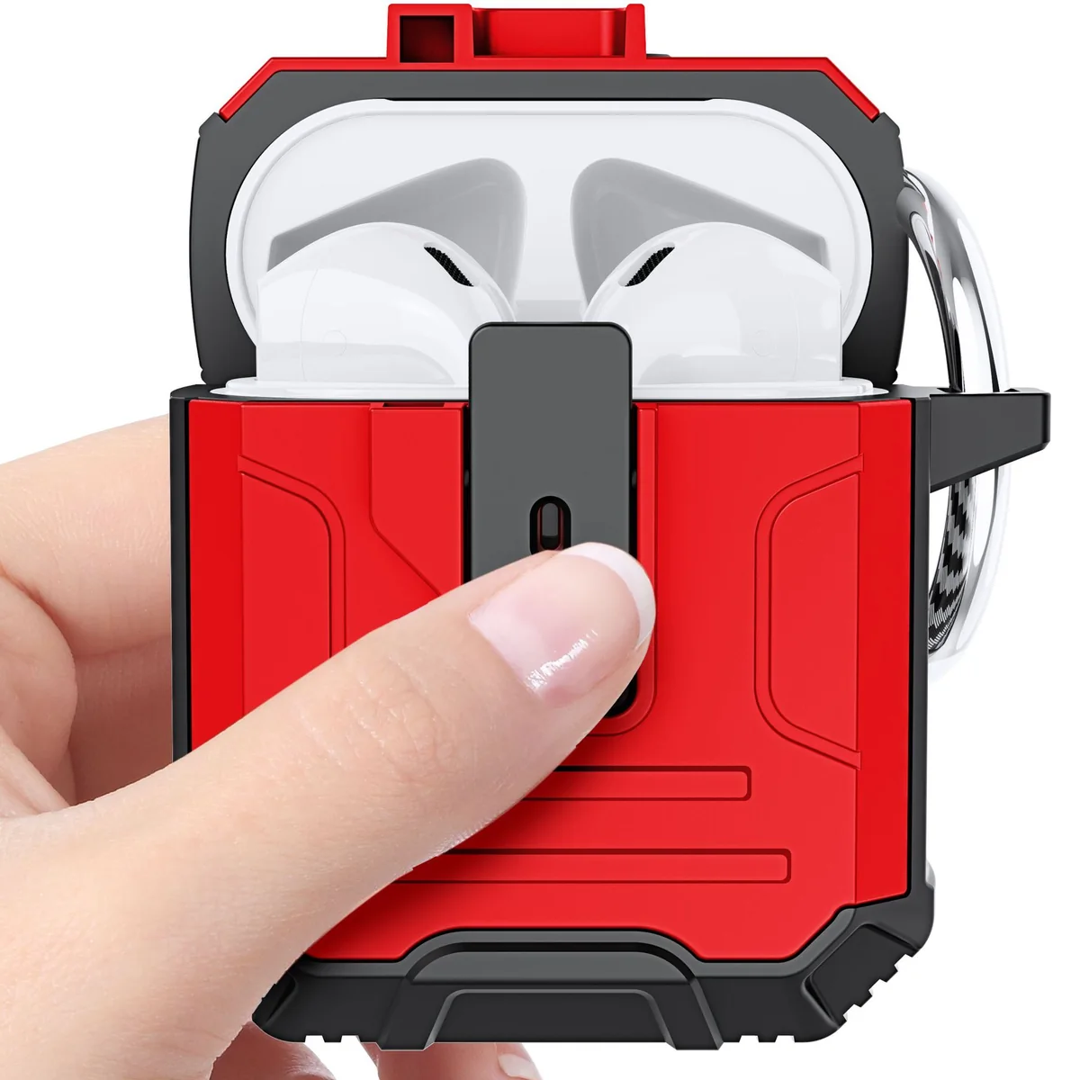 cross-border e-commerce compatible with Airpod Case one-button opening Kemeng shockproof earbud case compatible with 1st and 2nd generation in stock
