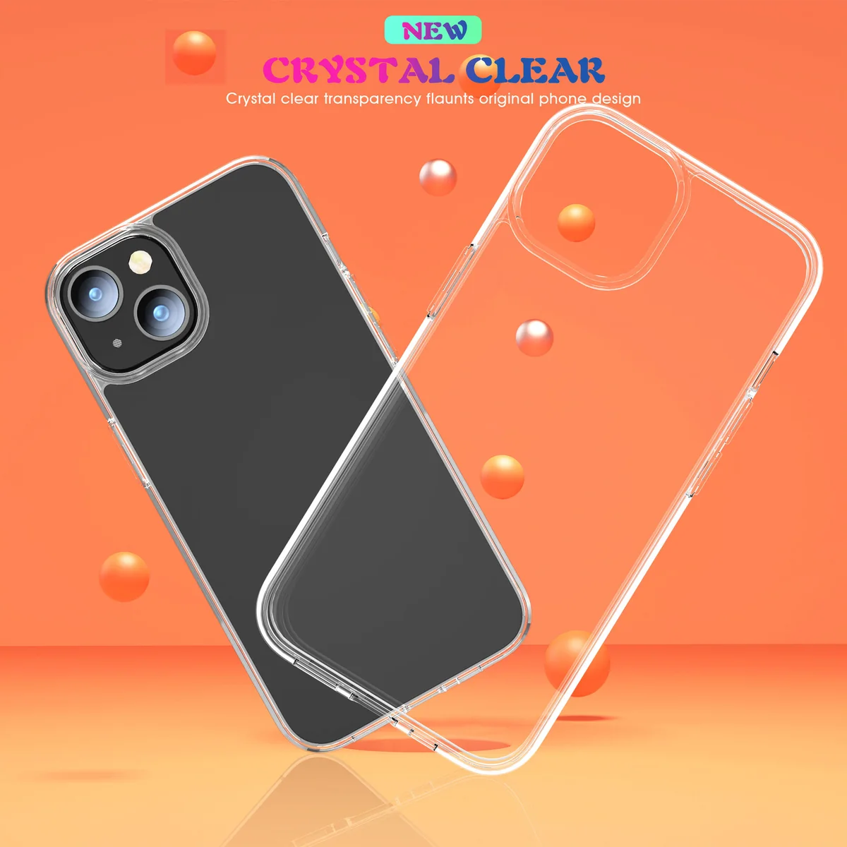 cross-border compatible with Apple iPhone 14 Plus 6.7 minimalist crystal-clear shockproof phone case ultra-clear scratch-resistant in stock