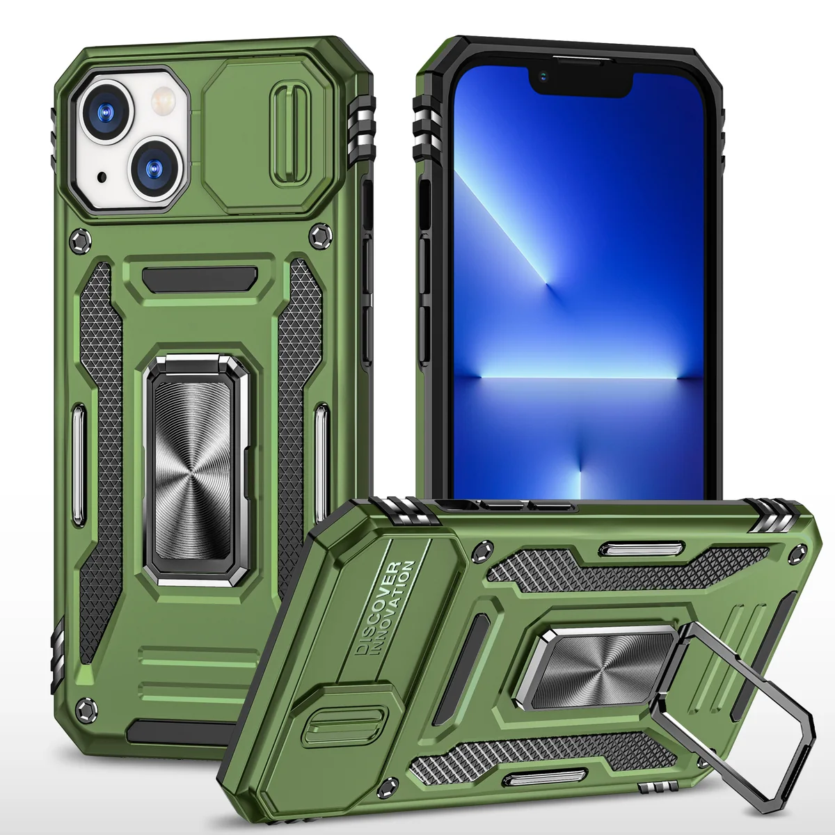 cross-border compatible with Apple iPhone12/12 Pro 6.1 Kejiang shockproof phone case car-mount compatible viewing kickstand