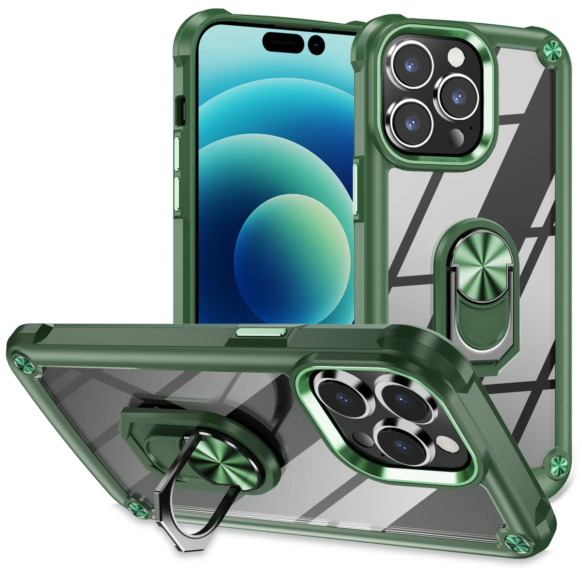 cross-border compatible with Apple iPhone14Pro Max6.7 Golden-Wing Bird shockproof with ring phone case car mount