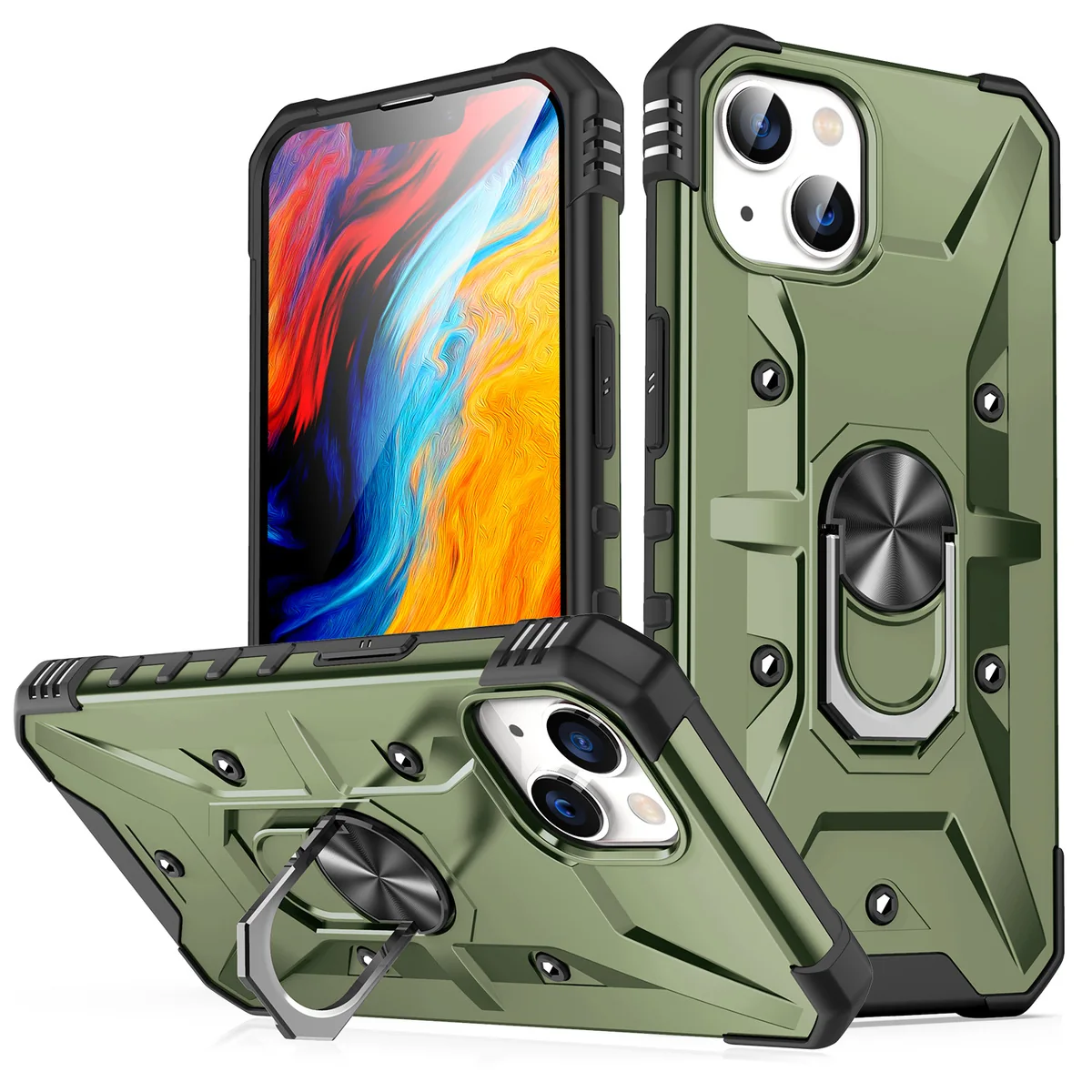 cross-border compatible with Apple iPhone14 Plus6.7 Wenjie with ring shockproof phone case in stock from the direct manufacturer