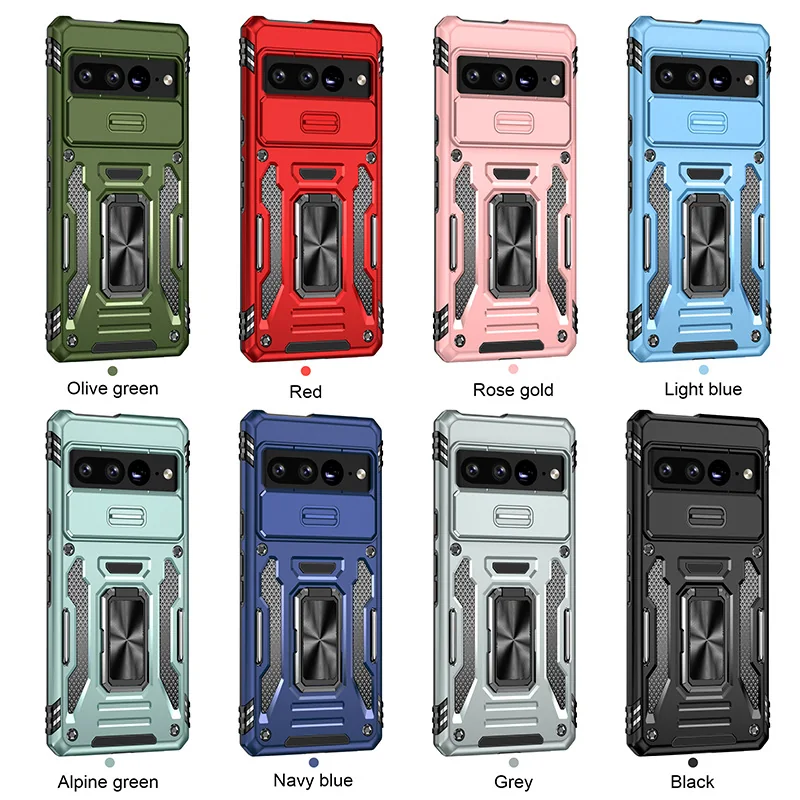 cross-border compatible with Pixel 7Pro Kejiang shockproof phone case adjustable for viewing kickstand 2-in-1 direct manufacturer