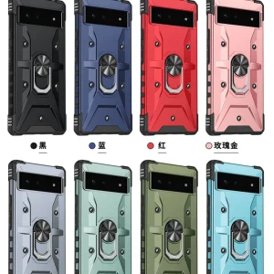 cross-border compatible with Google Pixel 6 Wen Jie with ring shockproof 2-in-1 phone case matte UV scratch-resistant wear-resistant