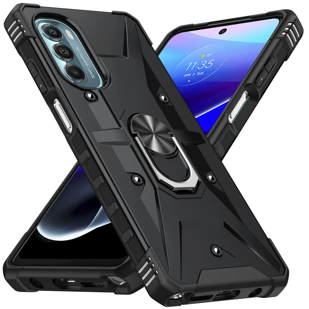 cross-border compatible with MOTO G Stylus 5G 2022 Wen Jie with ring shockproof 2-in-1 phone case