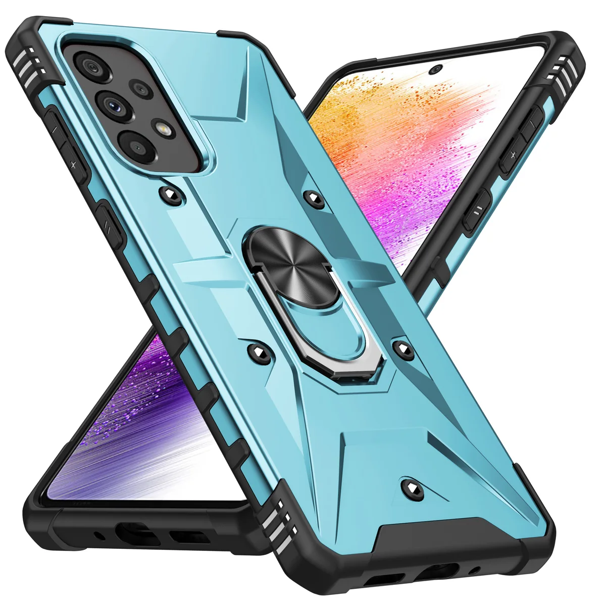 cross-border compatible with Samsung A33 5G Wenjie with ring shockproof dual protection phone case matte UV wear-resistant direct manufacturer