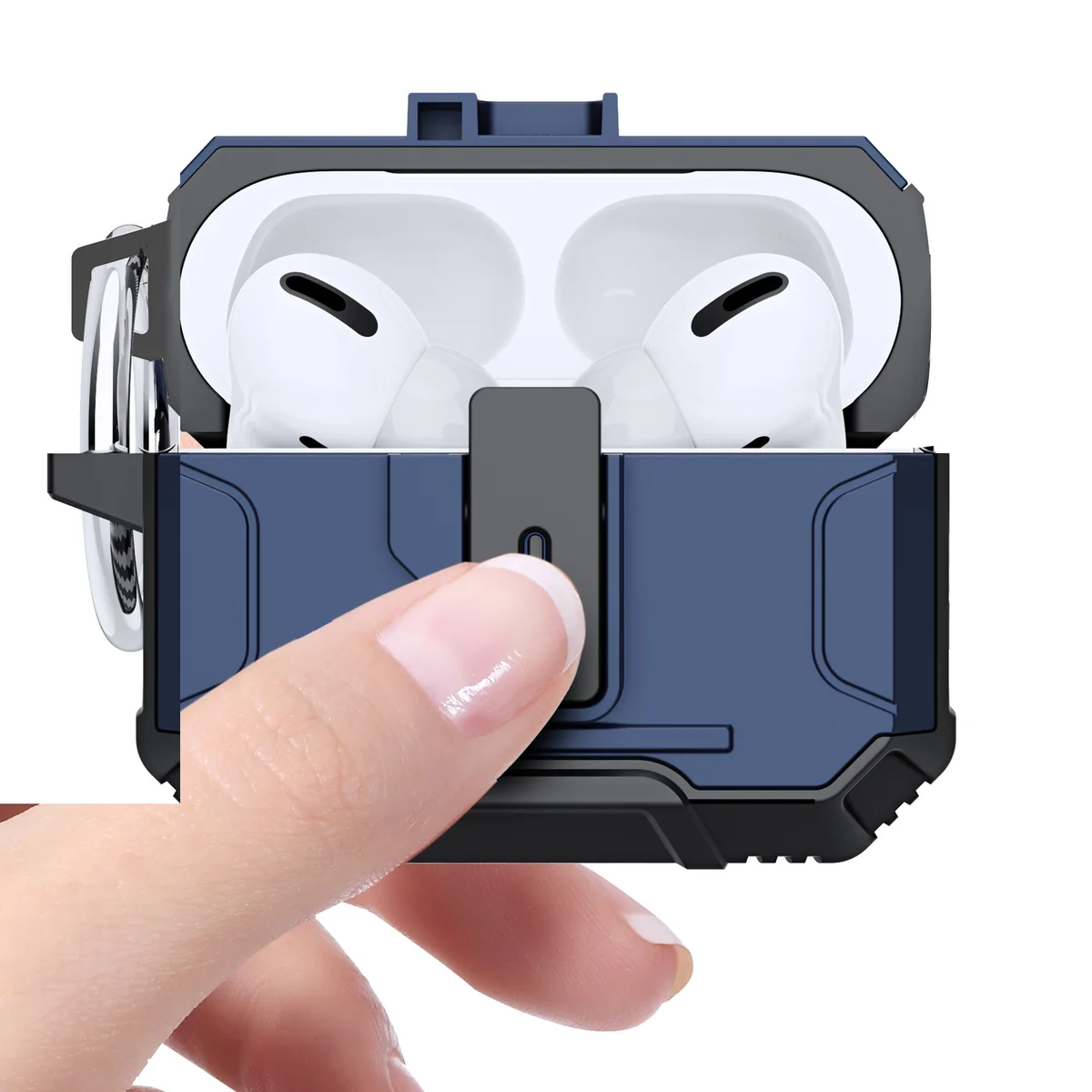 cross-border e-commerce compatible with Airpod Pro 2 one-button opening Kemeng shockproof earbud case 5th generation 2-in-1 in stock