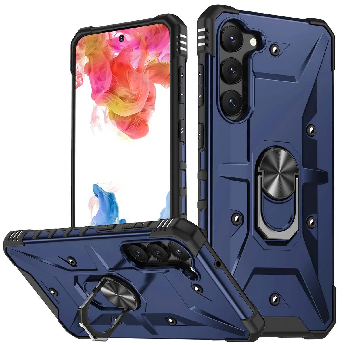 cross-border compatible with Samsung S23 Wenjie with ring shockproof dual protection phone case matte UV wear-resistant direct manufacturer