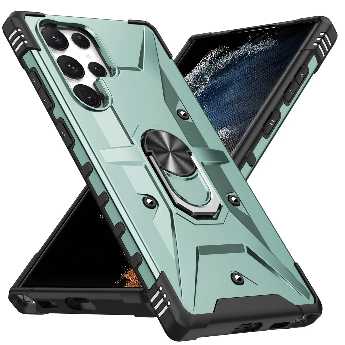 cross-border compatible with Samsung S23 Ultra Wenjie with ring shockproof dual protection phone case car mount in stock