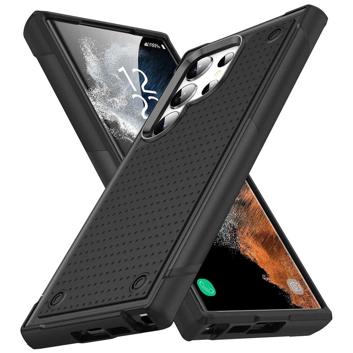 cross-border e-commerce compatible with Samsung S23Ultra Elegant shockproof phone case 2-in-1 anti-slip texture direct manufacturer