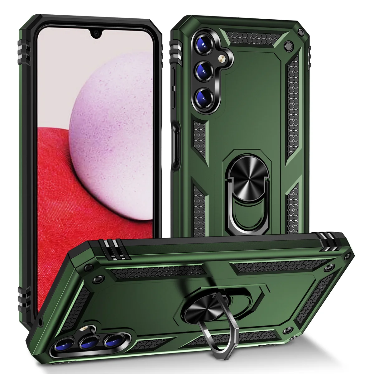 cross-border compatible with Samsung A14-5G Trooper shockproof armor kickstand car-mount compatible phone case e-commerce quality in stock