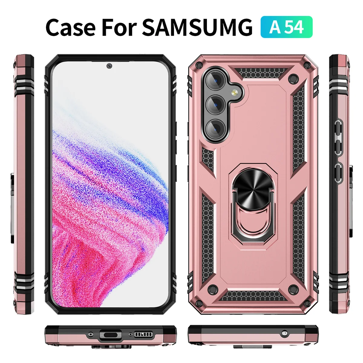 cross-border e-commerce compatible with Samsung A54 Trooper shockproof armor kickstand car-mount compatible phone case e-commerce quality in stock