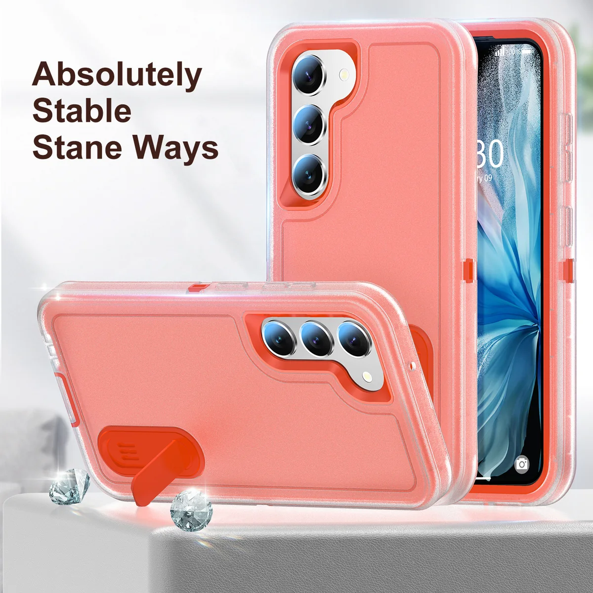 cross-border compatible with Samsung Samsung S23+ Guardian triple protection phone case 3-in-1 shockproof phone case S23