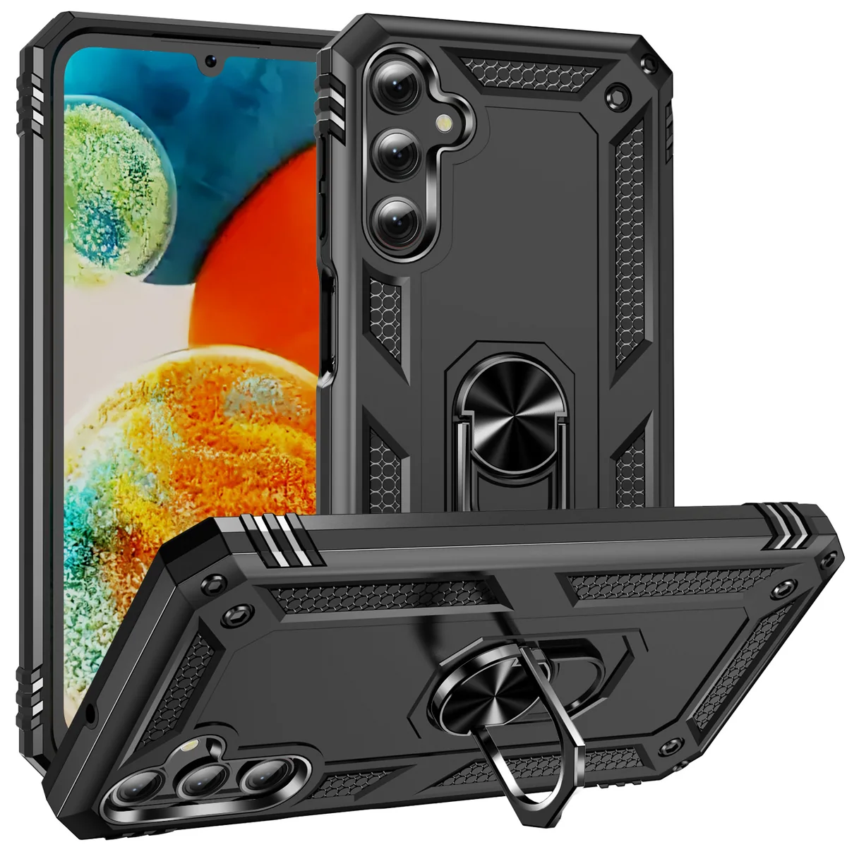 cross-border compatible with Samsung A24 4G Trooper shockproof armor kickstand car-mount compatible phone case direct manufacturer