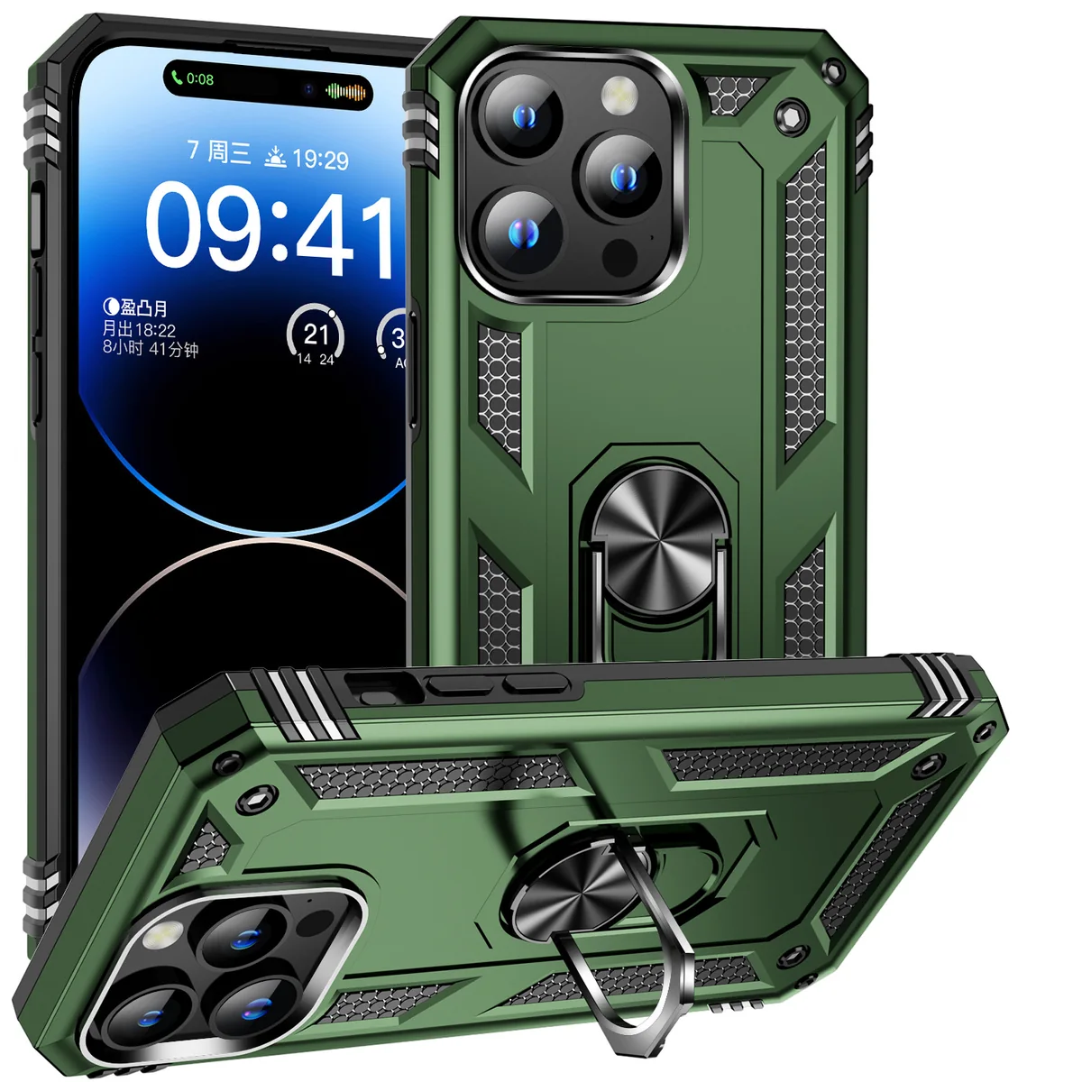 cross-border compatible with Apple iPhone15 Pro Max Trooper shockproof car mount 2-in-1 phone case