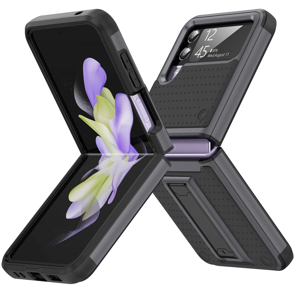 cross-border e-commerce compatible with Samsung Z Flip4 Elegant shockproof phone case 2-in-1 anti-slip texture direct manufacturer