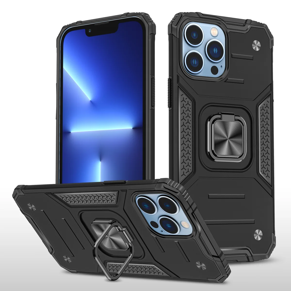 cross-border compatible with Apple iPhone15 Pro Kemeng armor shockproof phone case car mount manufacturer in stock