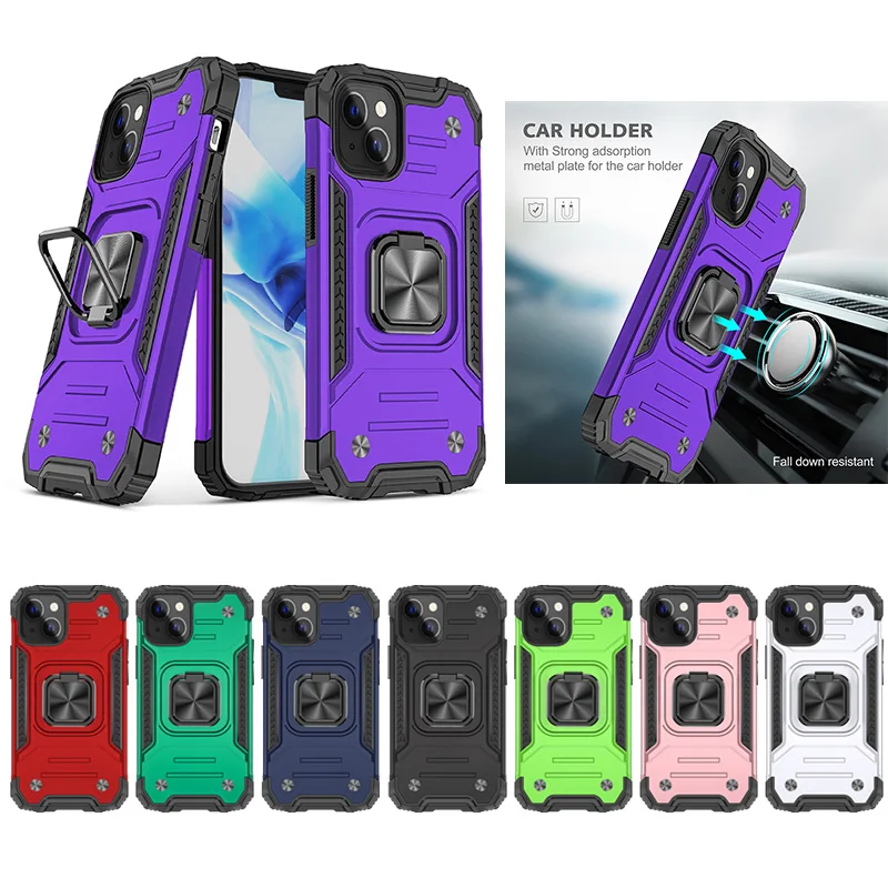 cross-border compatible with Apple iPhone 15Plus Kemeng armor shockproof phone case car-mount compatible direct manufacturer