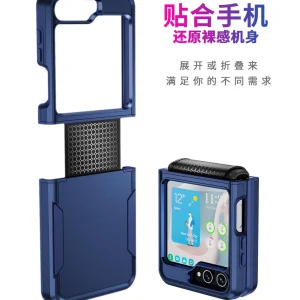 cross-border compatible with Samsung foldable device SAM Z Flip5 Explorer wireless charging shockproof phone case 2-in-1