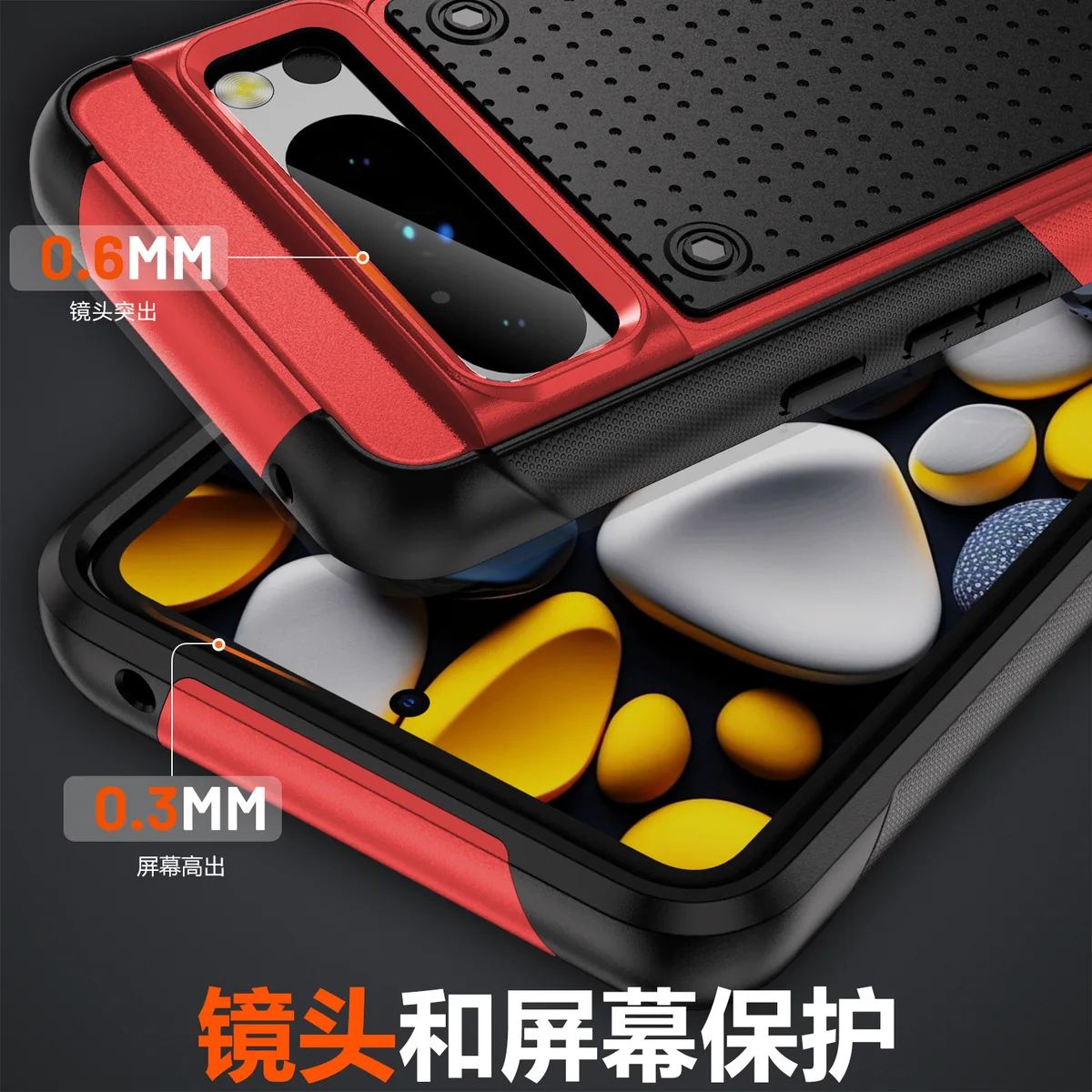 cross-border compatible with Google Google pixel8Pro Elegant shockproof phone case 2-in-1 anti-slip texture in stock