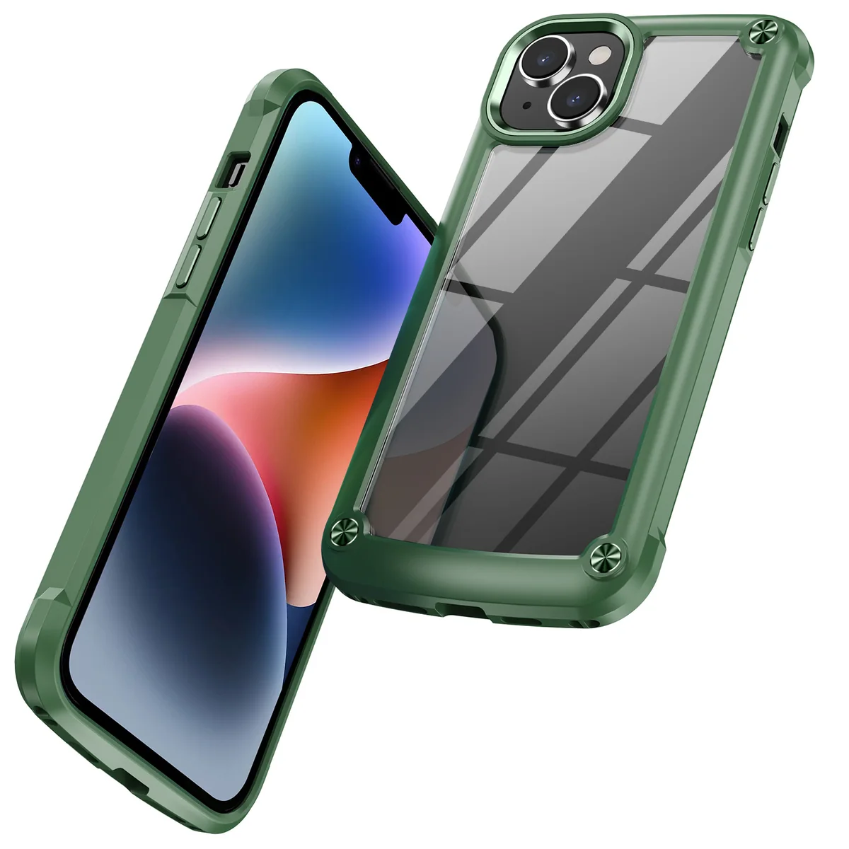 cross-border compatible with Apple iPhone 15Plus Golden-Wing Bird shockproof transparent phone case wireless charging direct manufacturer