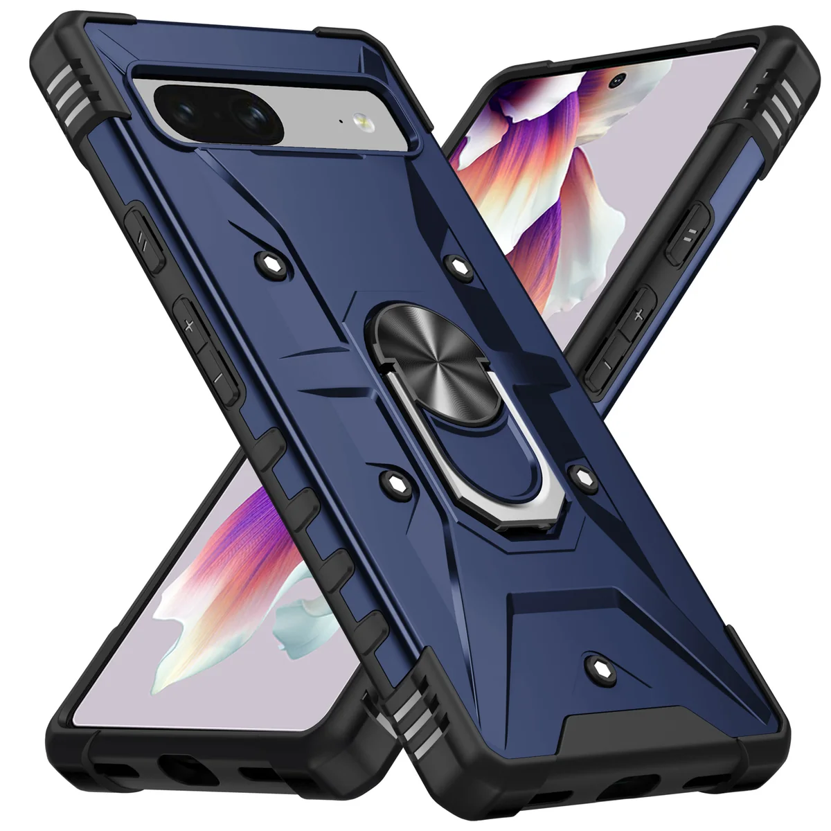 cross-border compatible with Google Pixel 8 Wenjie with ring shockproof 2-in-1 phone case in stock from the direct manufacturer