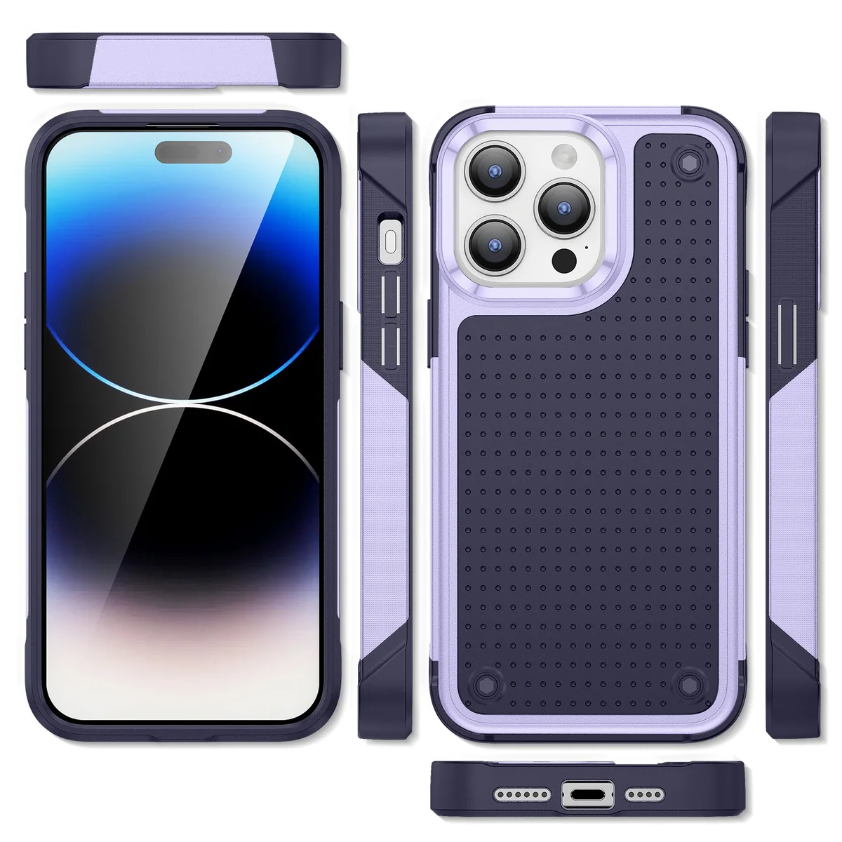 cross-border compatible with Apple iPhone 15Pro Max Elegant shockproof phone case 2-in-1 in stock from the direct manufacturer