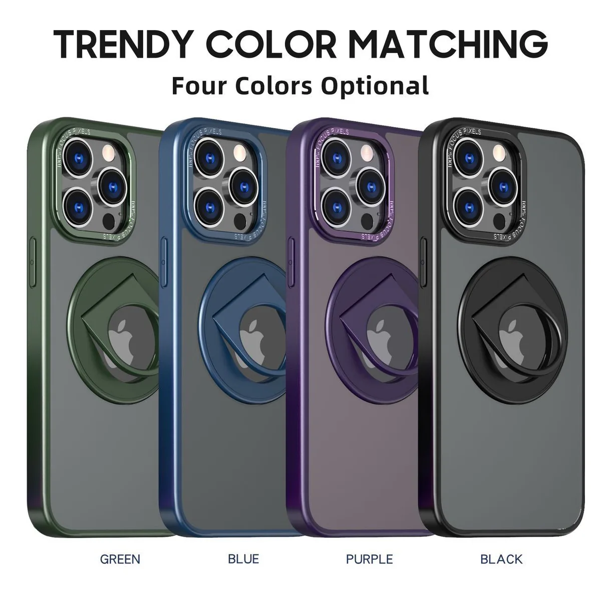 cross-border compatible with Apple iPhone15Pro Max Super Wing A style ring magnetic attachment phone case soft-touch case