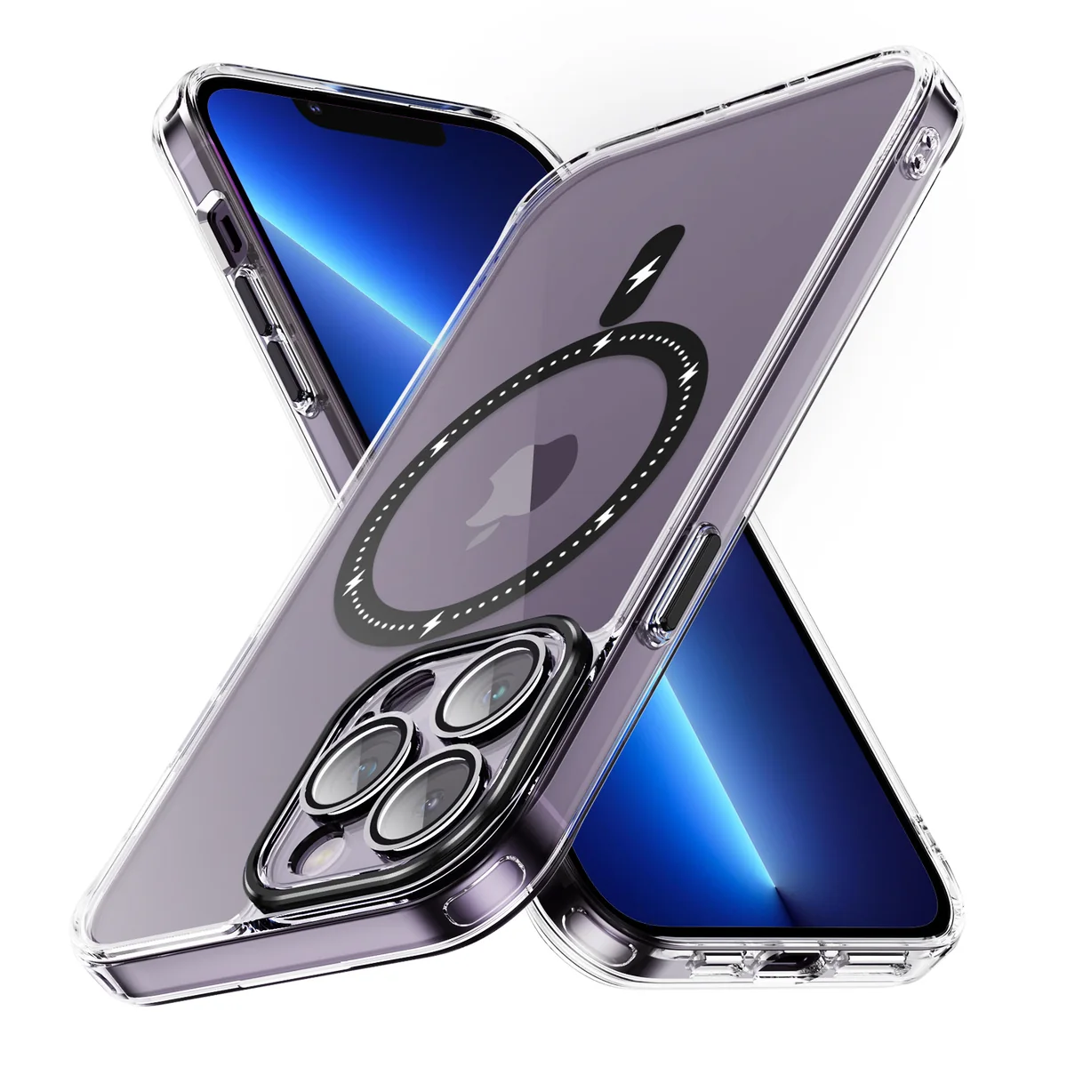 cross-border compatible with Apple iphone13Pro Max Phantom magnetic ring precision-cut camera lens protector phone case magnetic attachment case