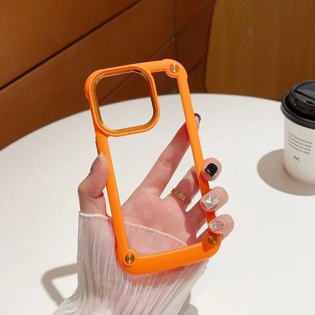 cross-border compatible with Apple iPhone 14 Pro Max Golden-Wing Bird shockproof phone case metal buttons manufacturer