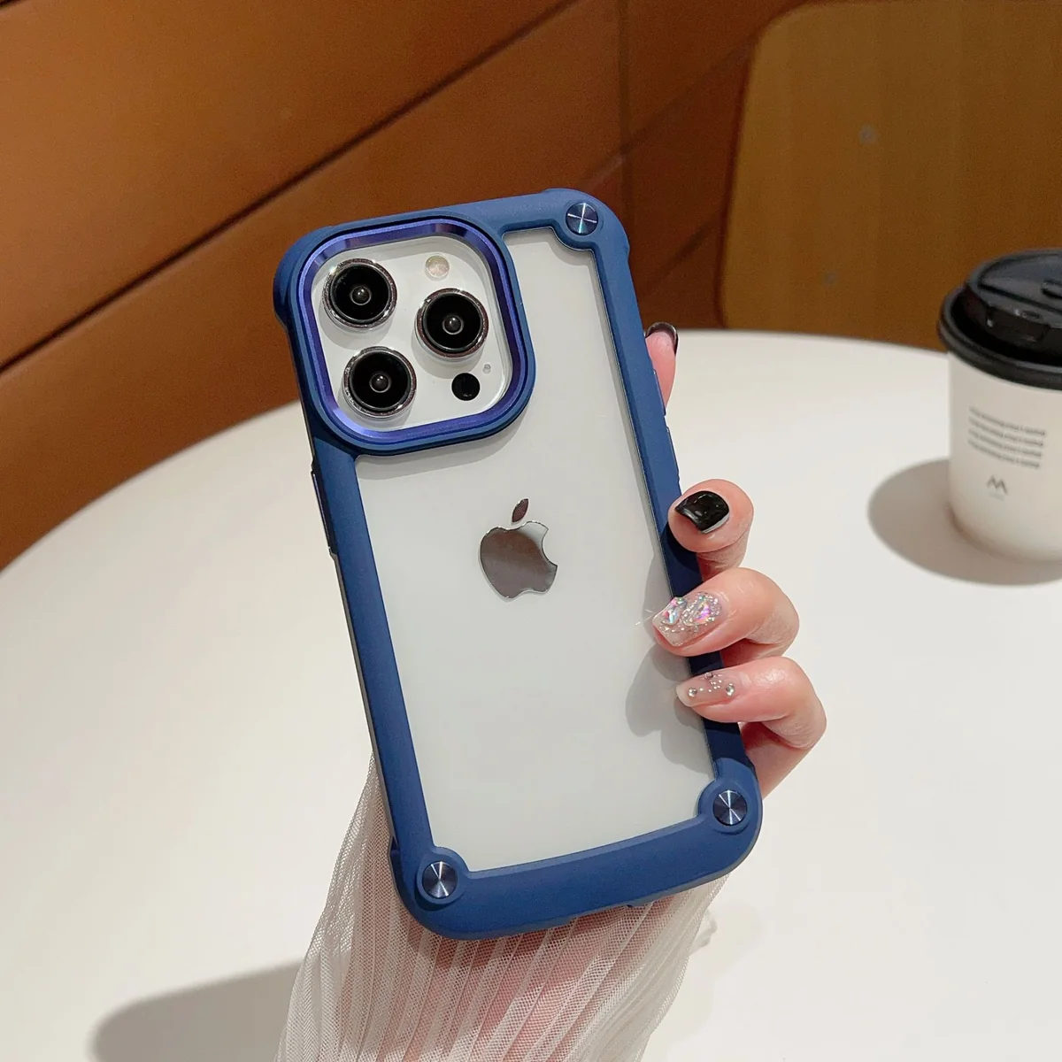 cross-border compatible with Apple iPhone 14 Pro Golden-Wing Bird shockproof phone case metal buttons direct manufacturer
