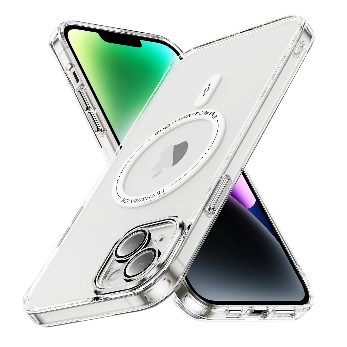 cross-border compatible with Apple iphone15Plus Phantom ultra-clear magnetic attachment precision-cut camera lens protector transparent case phone case