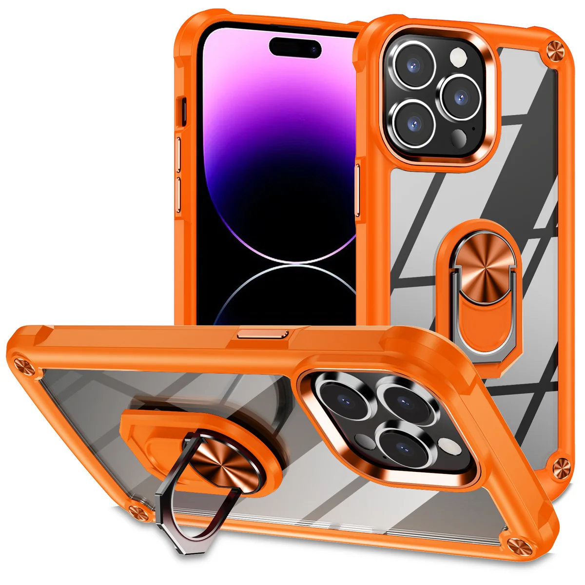 cross-border compatible with Apple iPhone14Pro Max Golden-Wing Bird shockproof with ring phone case car mount
