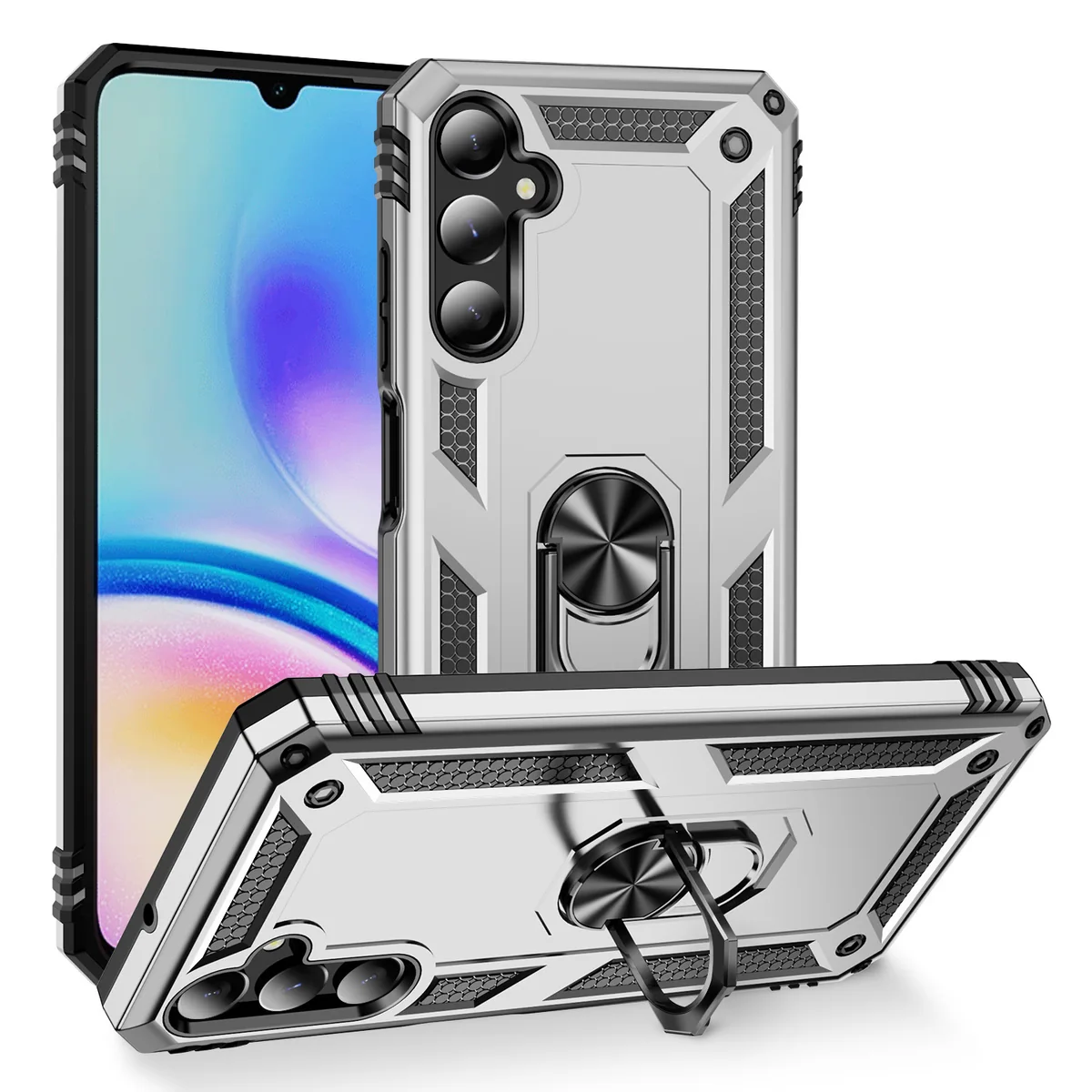 cross-border e-commerce compatible with Samsung A05S Trooper shockproof kickstand armor phone case car-mount compatible 2-in-1 direct manufacturer