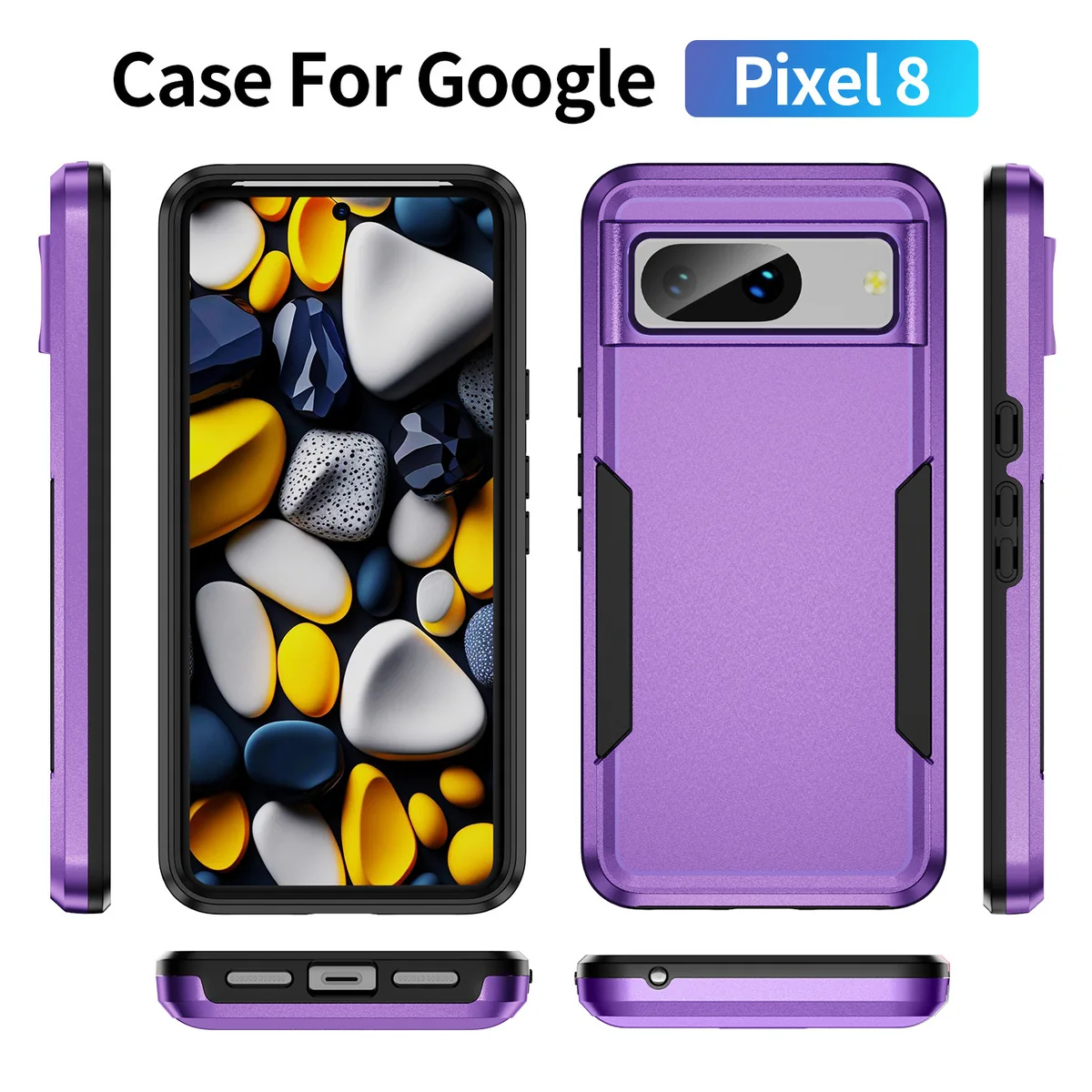 cross-border compatible with Google Pixel 8 Explorer 2-in-1 wireless charging shockproof phone case in stock from the direct manufacturer