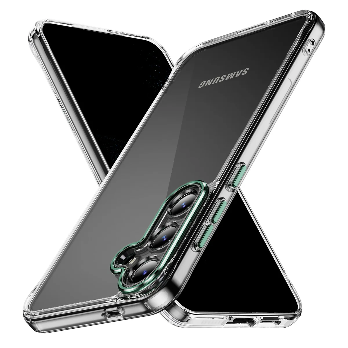 cross-border compatible with Samsung S24 Phantom Series precision-cut camera lens protector phone case transparent case direct manufacturer wireless charging