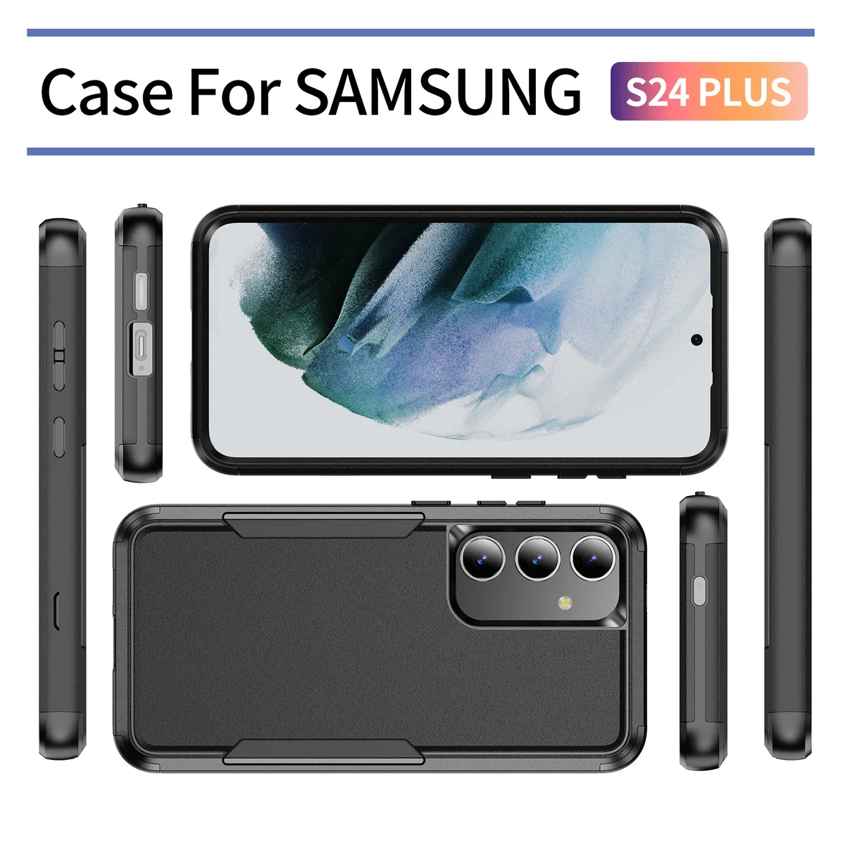 cross-border e-commerce compatible with Samsung S24 Plus Commuter shockproof phone case 3-in-1 direct manufacturer